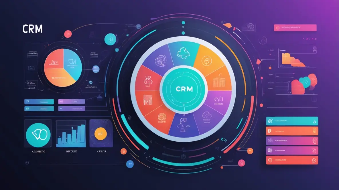 AlbedoBase XL A professional illustration of a CRM dashboard a 2